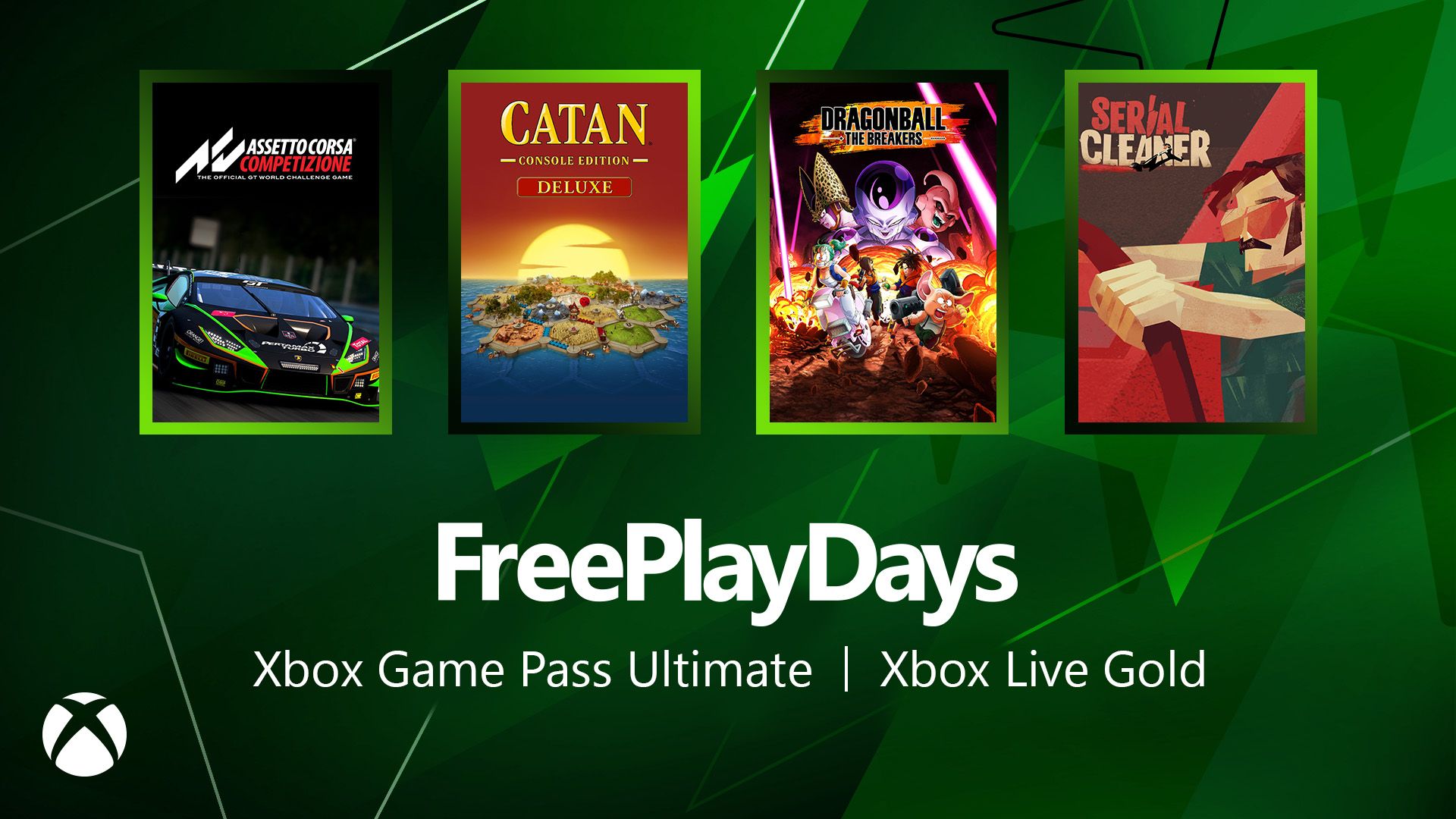 Free Play Days – Assetto Corsa Competizione, Catan (Console Version), Dragon Ball the Breakers, and Serial Cleaner