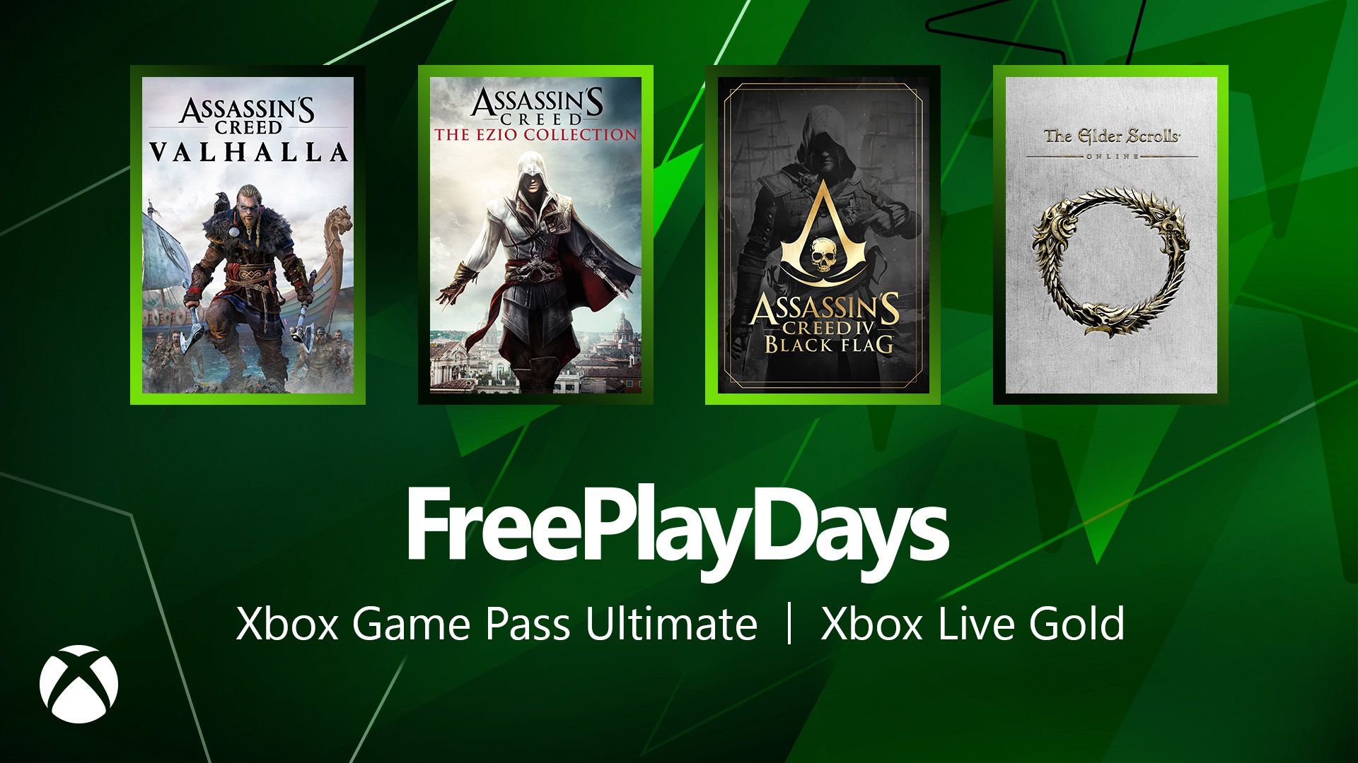 Free Play Days – Murderer’s Creed IV Black Flag, Valhalla, The Ezio Assortment, and The Elder Scrolls On-line