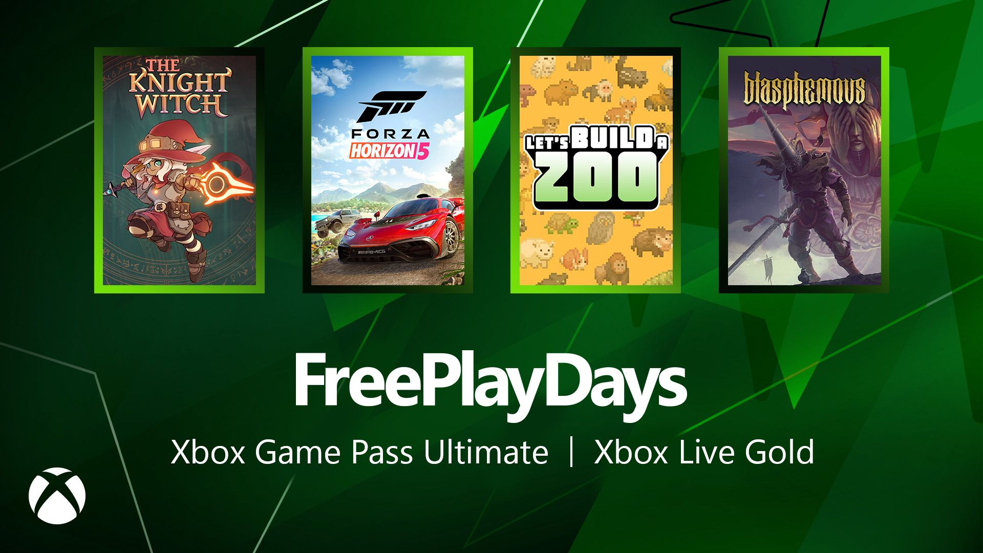 Free Play Days – The Knight Witch, Forza Horizon 5, Let’s Construct a Zoo, and Blasphemous